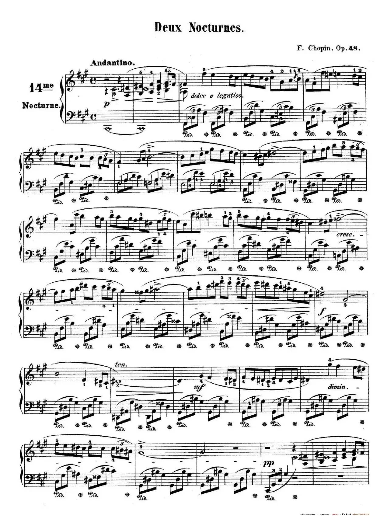 Deux Nocturnes Op.48（2首夜曲·2）