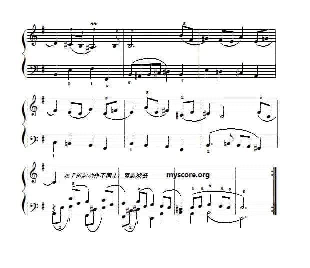 巴赫初级钢琴曲之十二：布列舞曲