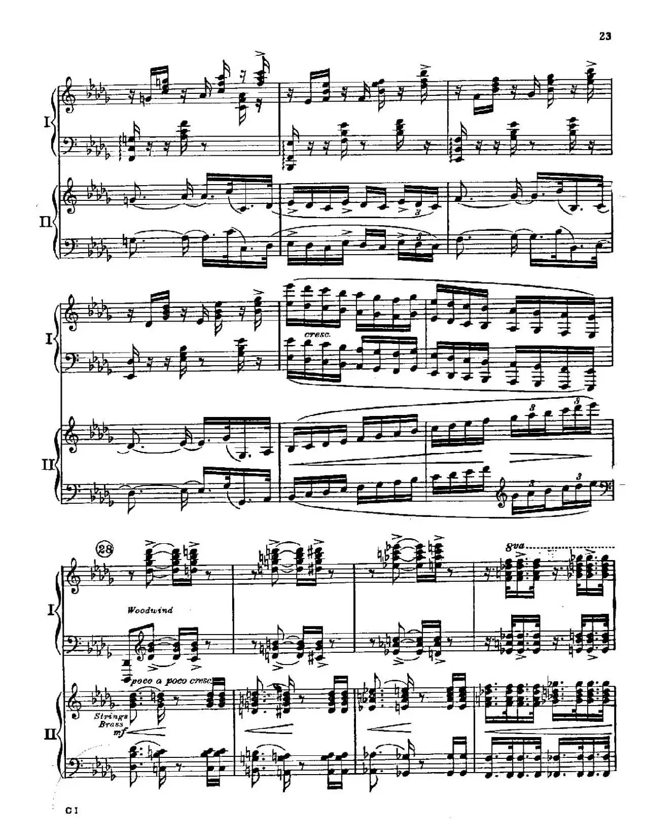 F大调爵士钢琴协奏曲（美版双钢琴原谱 P21—30）