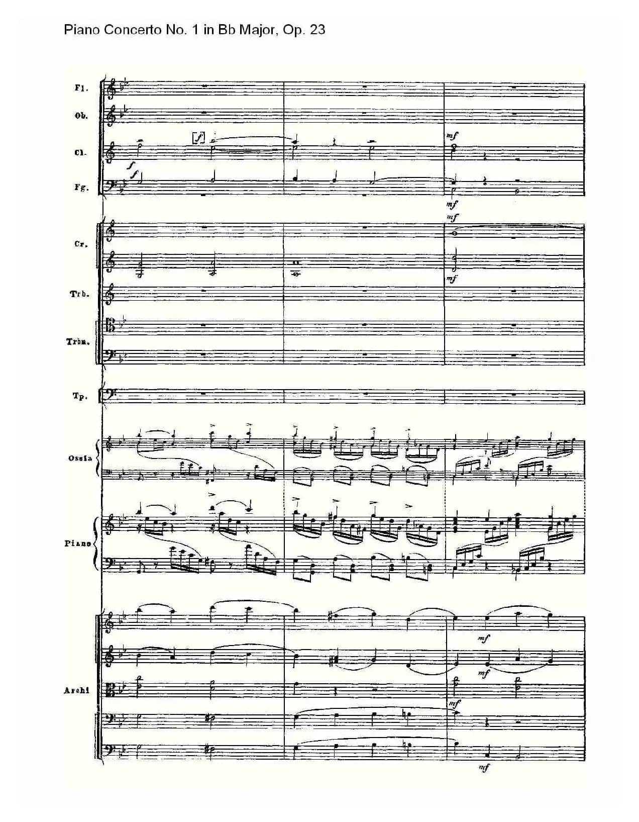 Bb大调第一钢琴协奏曲,Op.23第一乐章第二部（一）