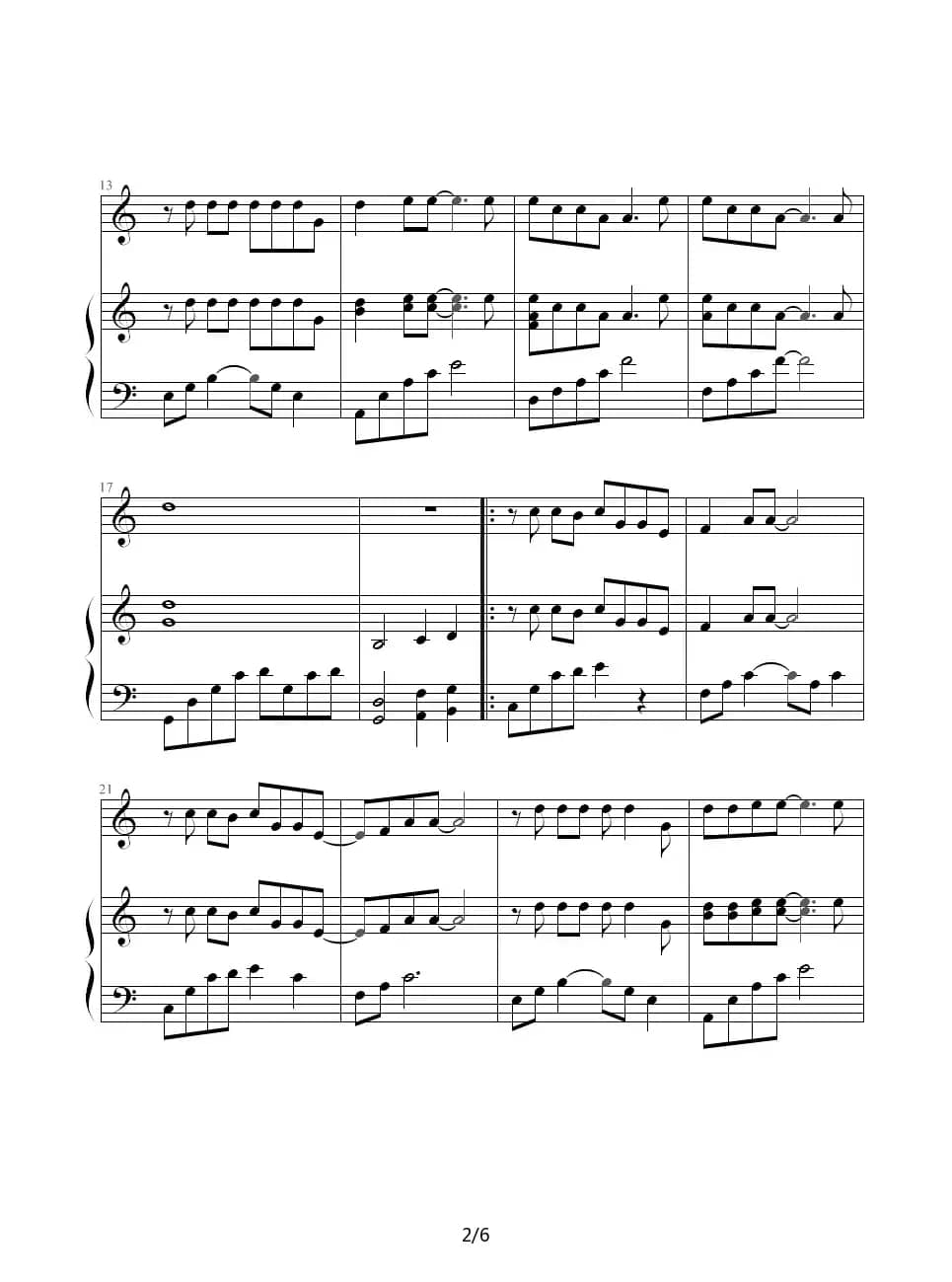 我等你（钢琴伴奏谱）