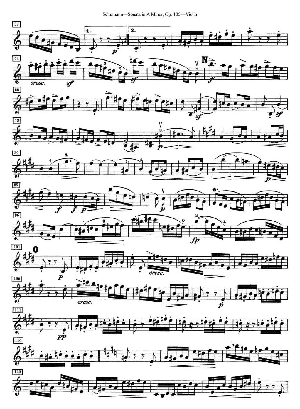 Violin Sonata in A minor Op.105
