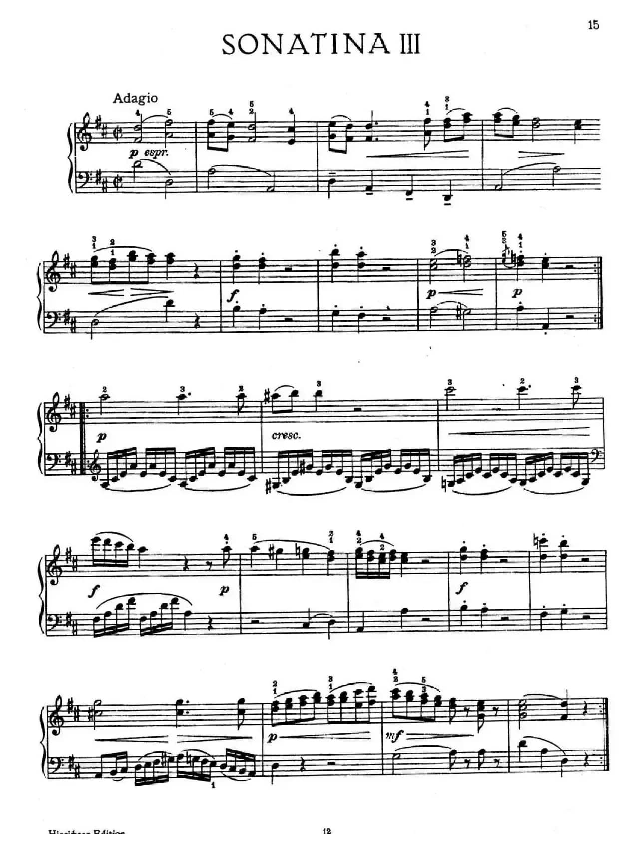 6 Viennese Sonatinas K.439b（6首维也纳小奏鸣曲·Ⅲ）