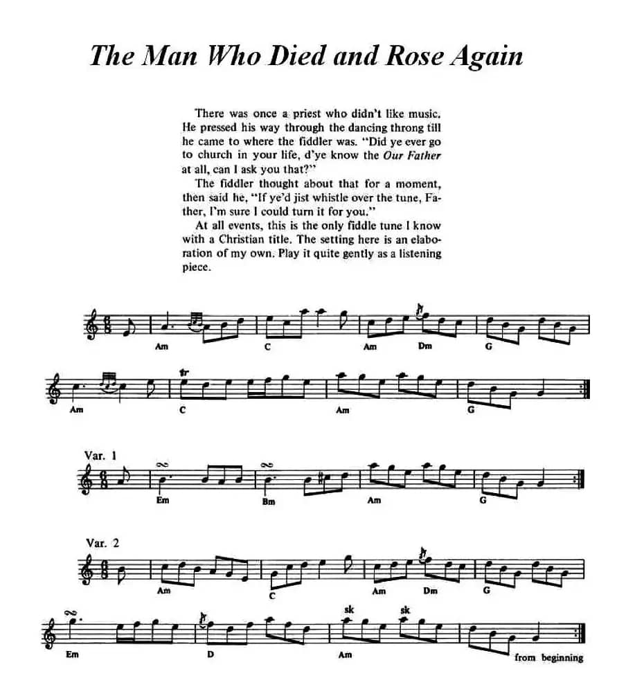 The Man Who Piep and Rose Again（爱尔兰民歌）