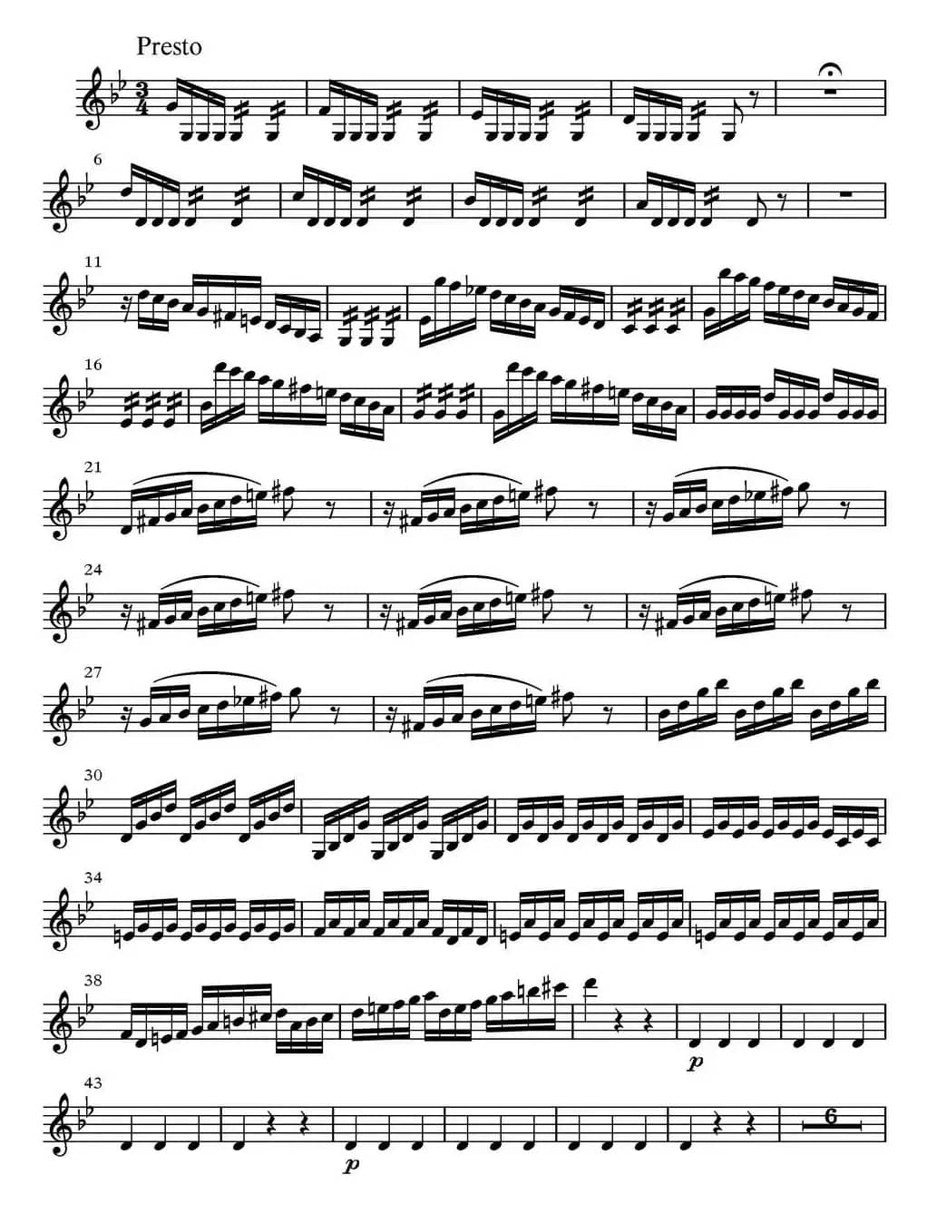 All parts of Summer（四季·夏天）（第二小提琴分谱）