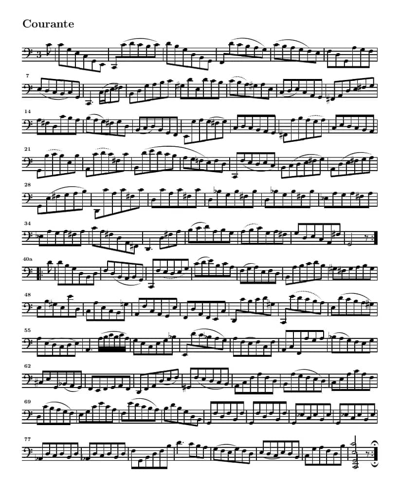 巴赫《大提琴无伴奏六首组曲》：Suite Ⅲ