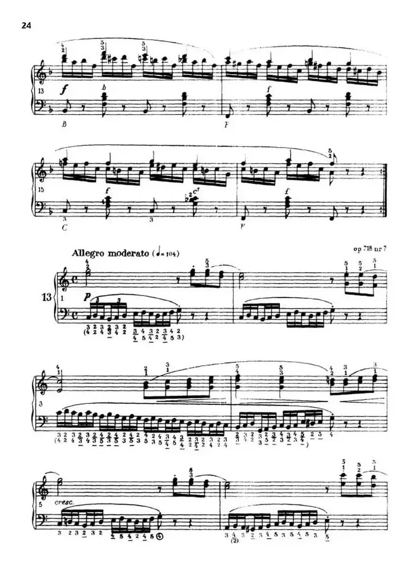 《车尔尼手风琴练习曲集》第Ⅲ册（P1—25）