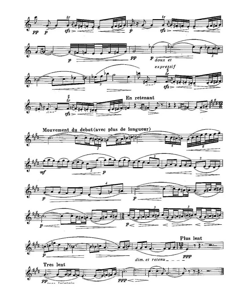 长笛八级考级曲谱（第四部分3—4）