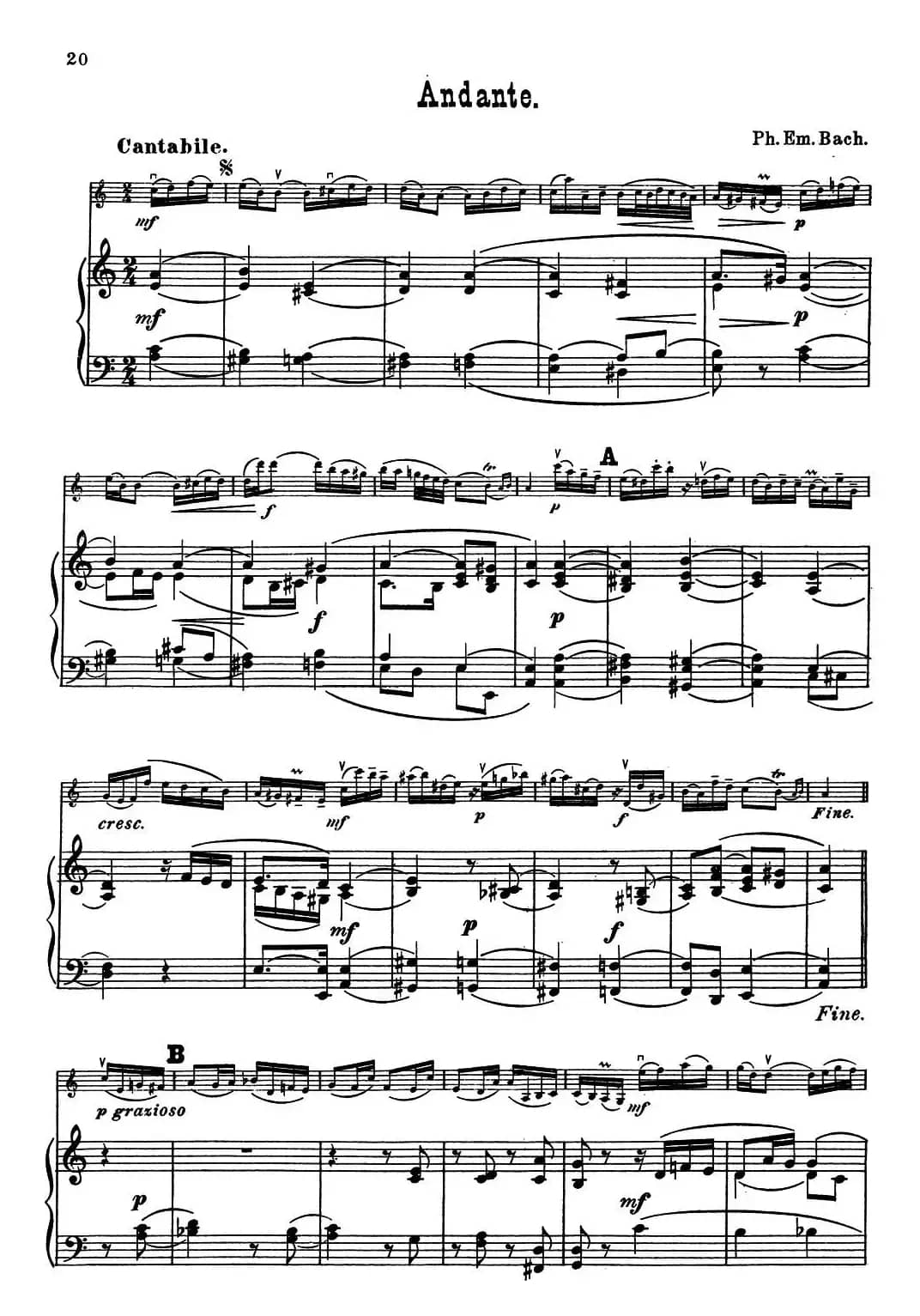 Andante.（小提琴+钢琴伴奏）