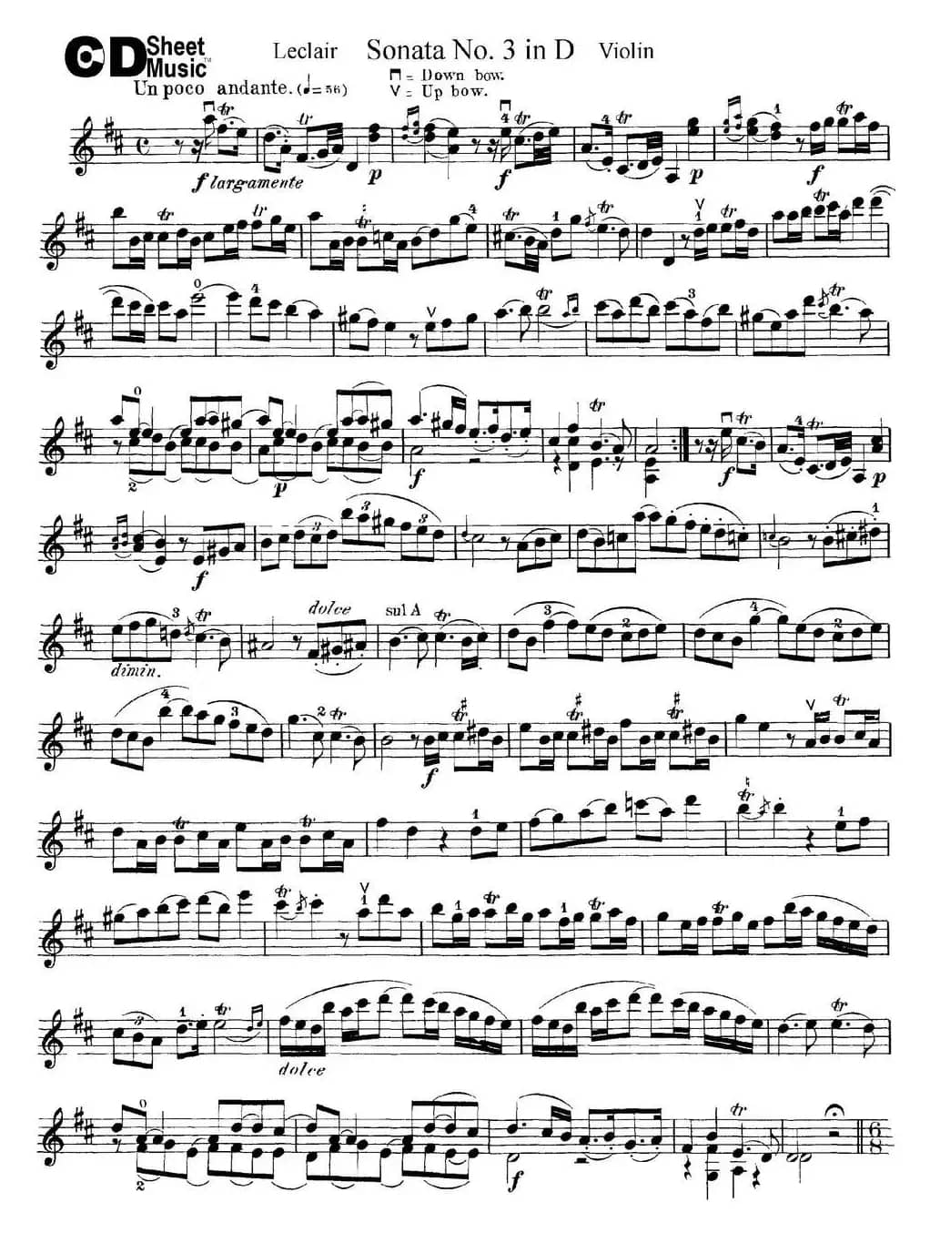 Violin Sonata No.3 In D Major