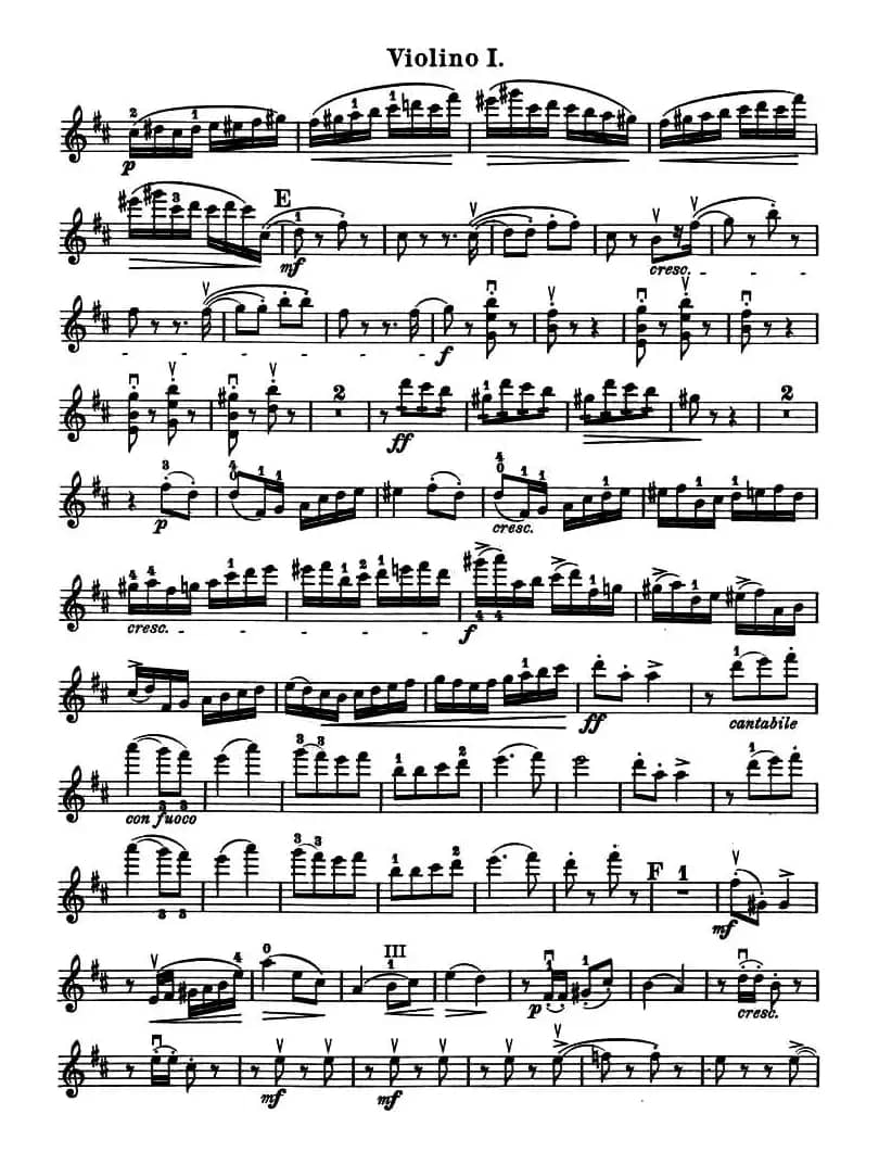 QUARTET No.1 IN D MAJOR Op.11（弦乐四重奏、小提琴分谱）