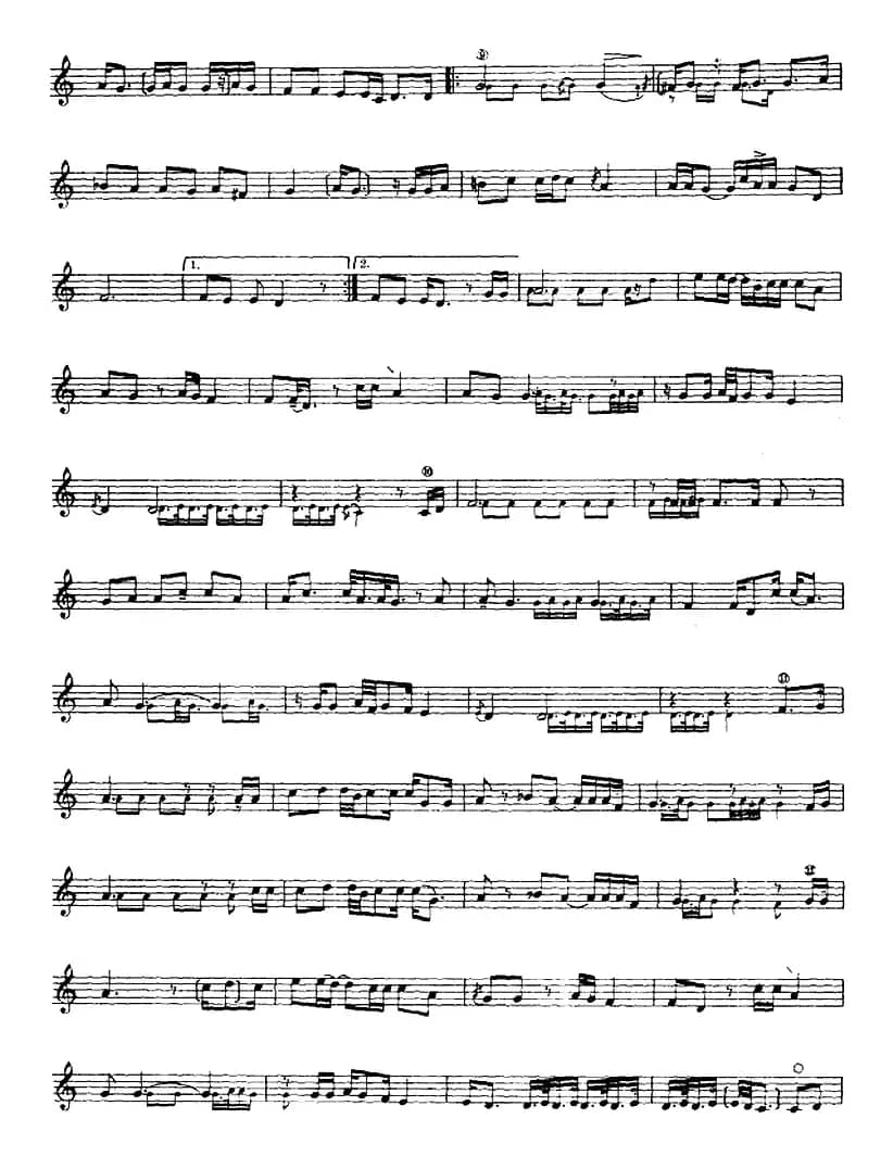 十二木卡姆：Ⅺ 西尕木卡姆 496——509（主旋律谱）