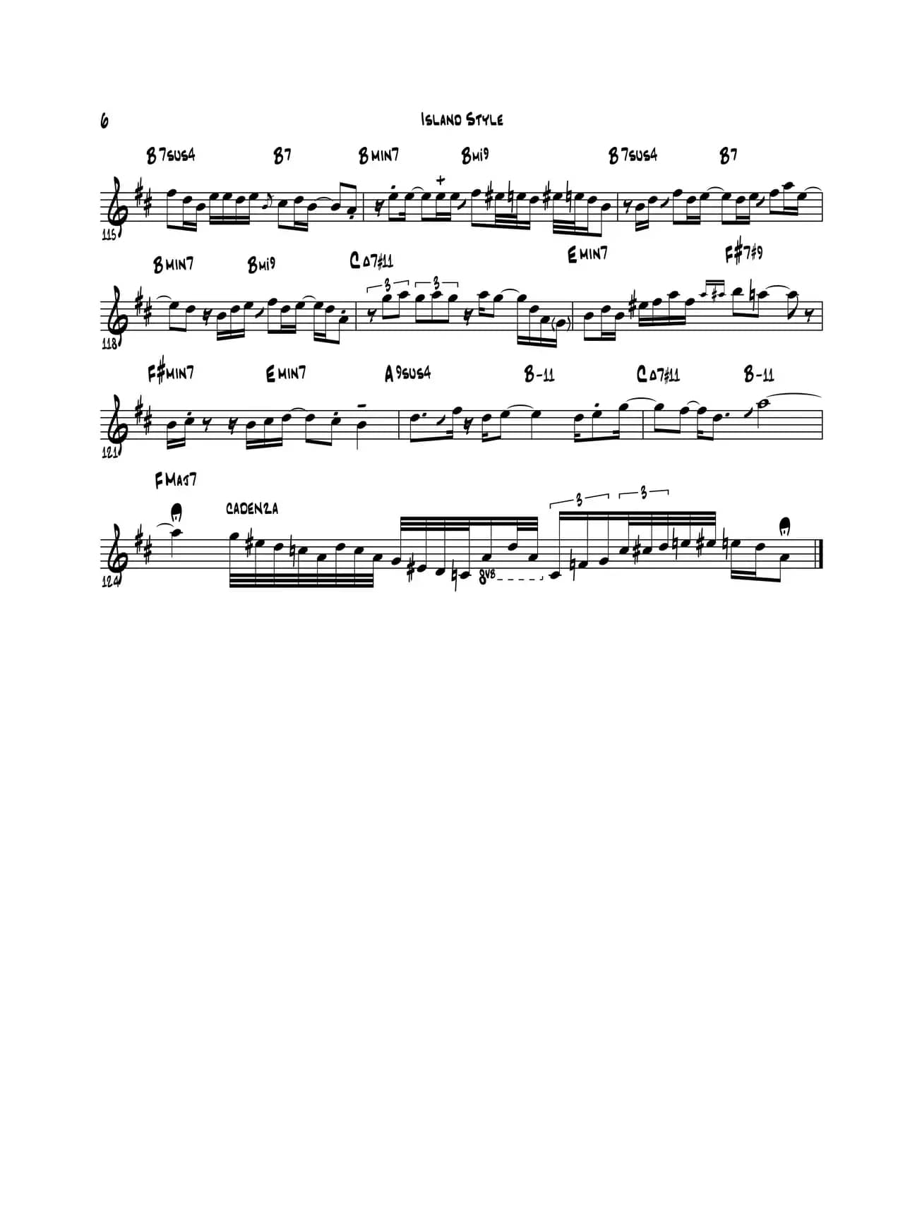 Island Style（中音萨克斯）