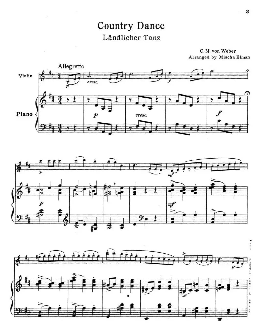 Country Dance（小提琴+钢琴伴奏）