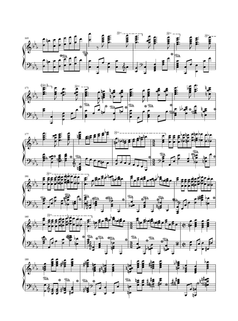 c小调第二钢琴协奏曲第三乐章独奏版