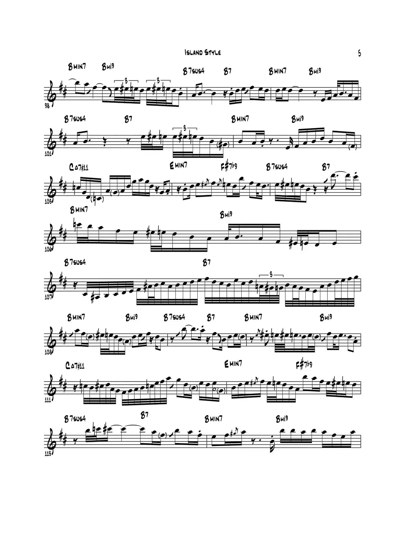 Island Style（中音萨克斯）