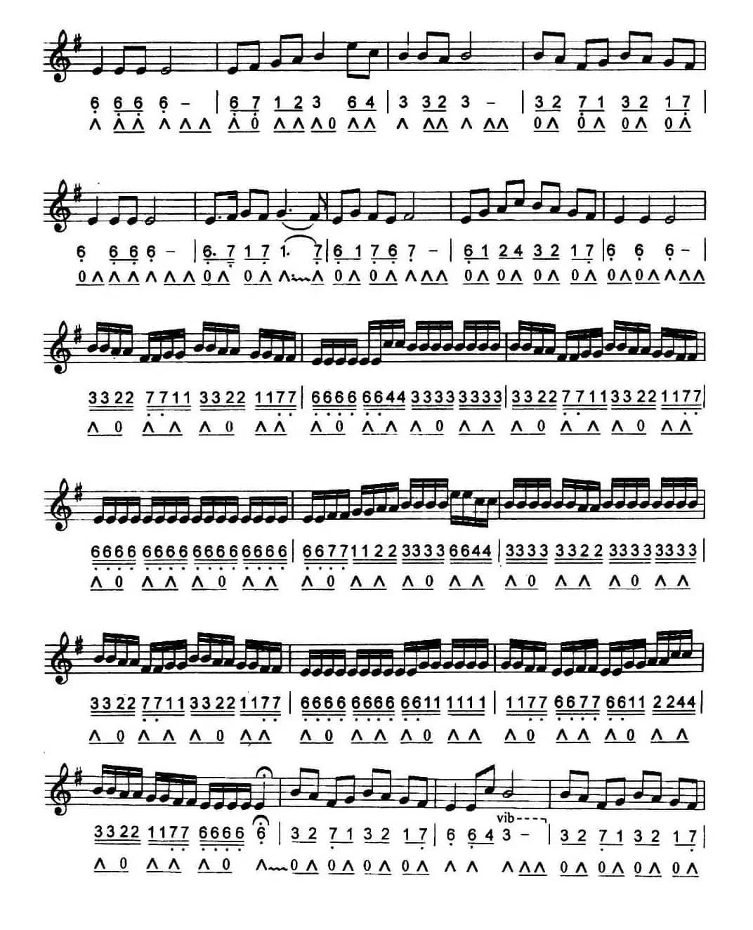 青春舞曲（线简谱对照版）