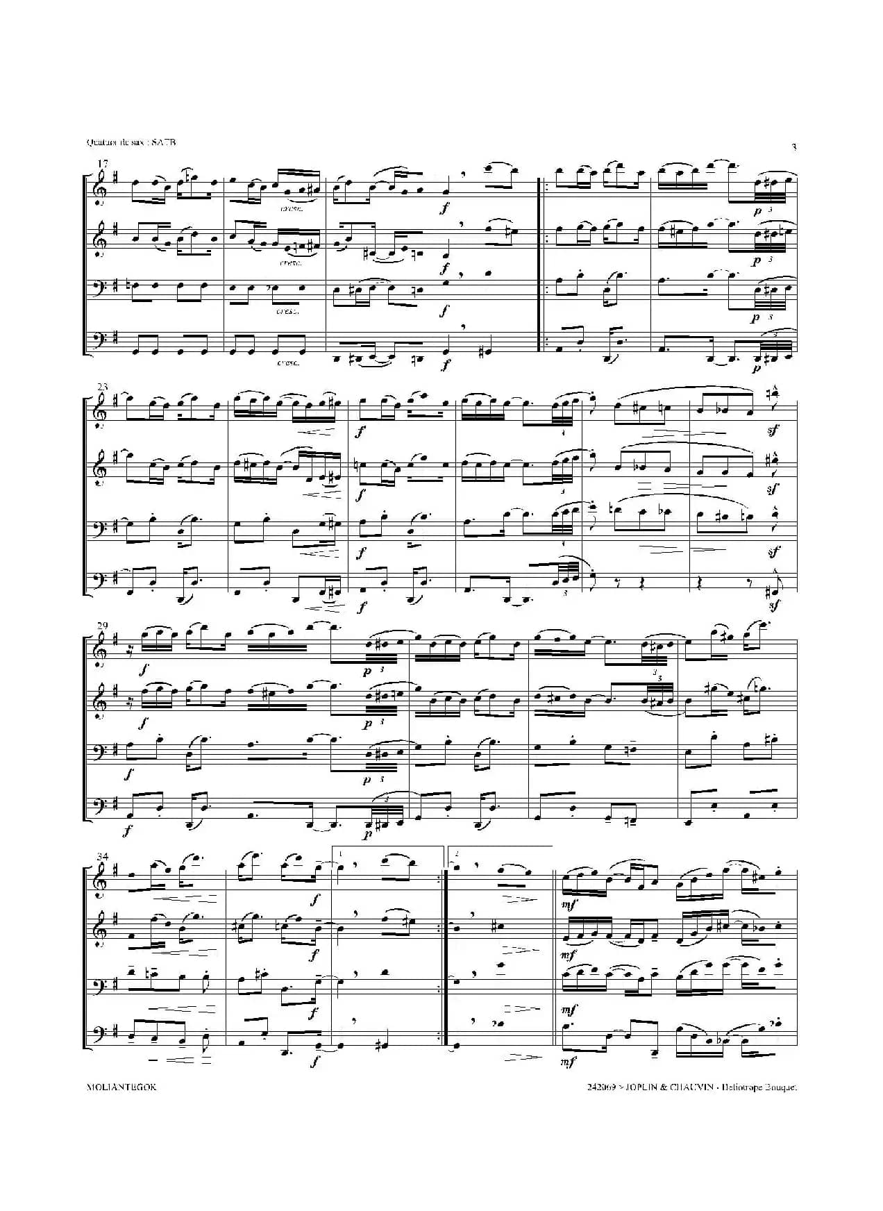 Heliotrope Bouquet（四重奏）