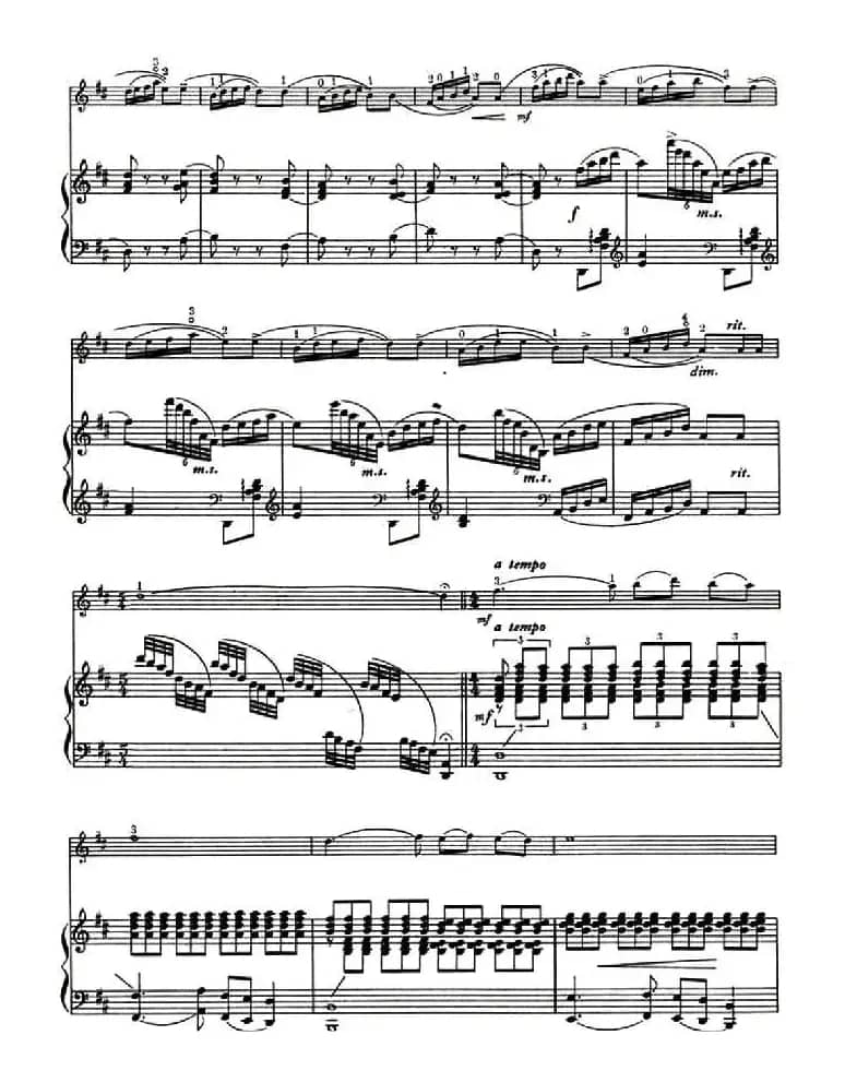 渔舟唱晚（许述惠改编版 、小提琴+钢琴伴奏）