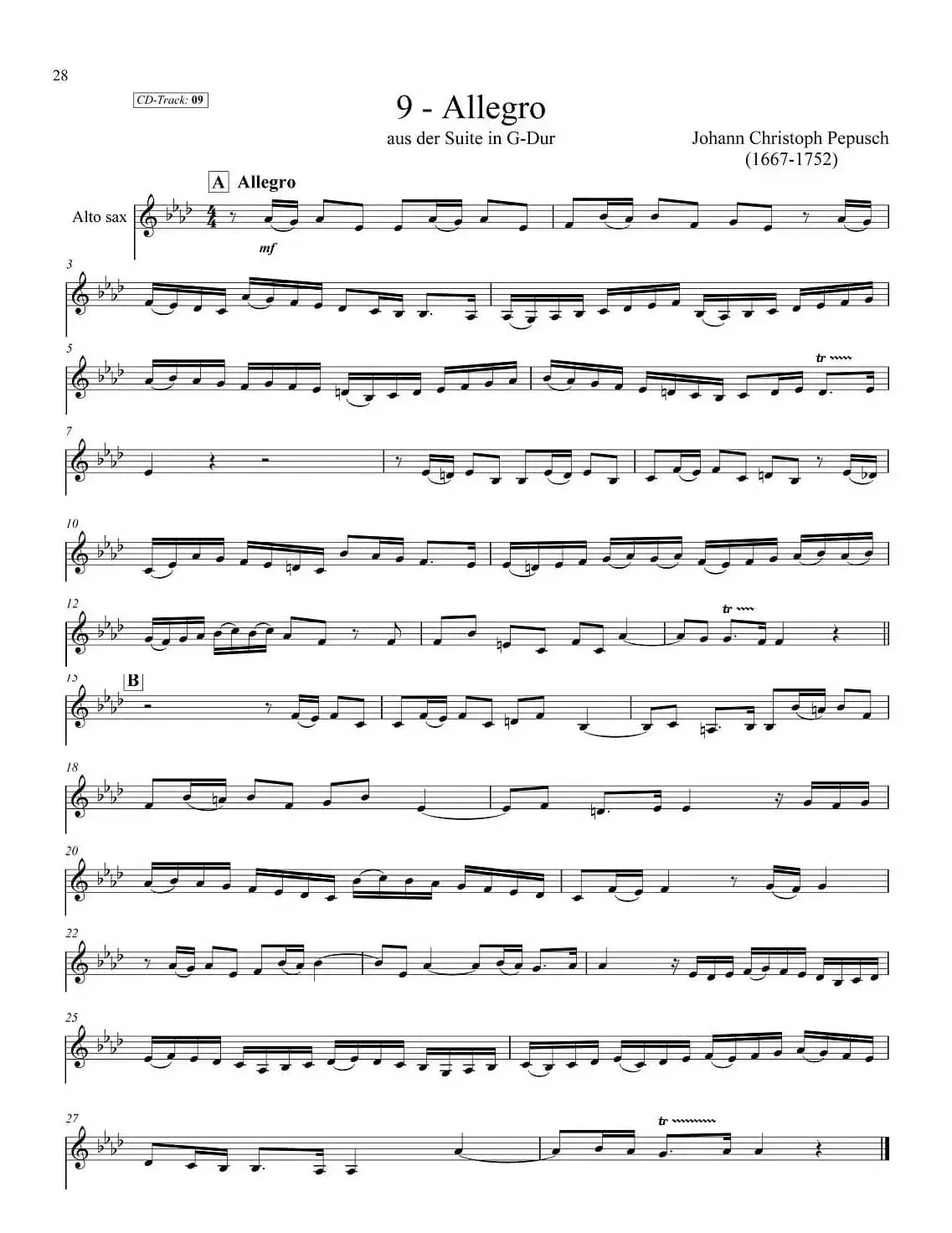 古典SAX12首（中音萨克斯分谱）