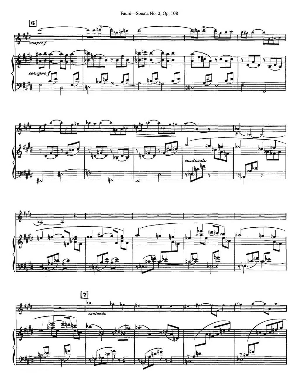 Violin Sonata No.2 Op.108（小提琴+钢琴伴奏）