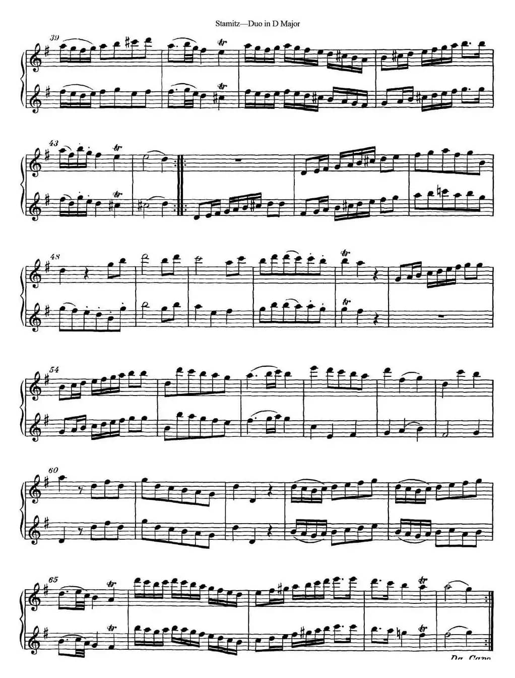 斯塔米茨D大调长笛二重奏