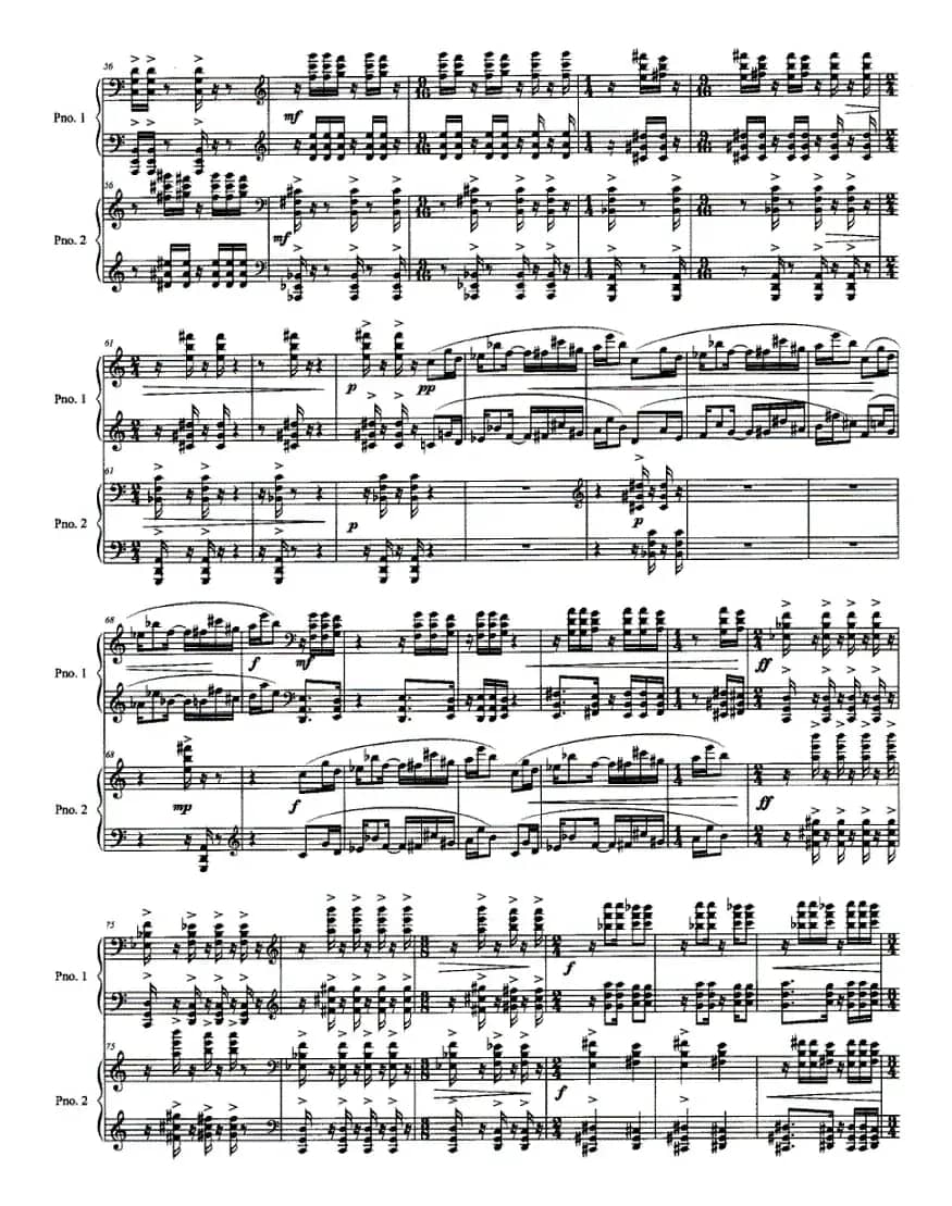 双簧（为双钢琴而作）