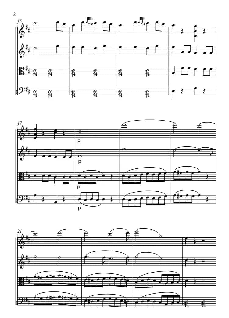 费加罗的婚礼（弦乐四重奏）