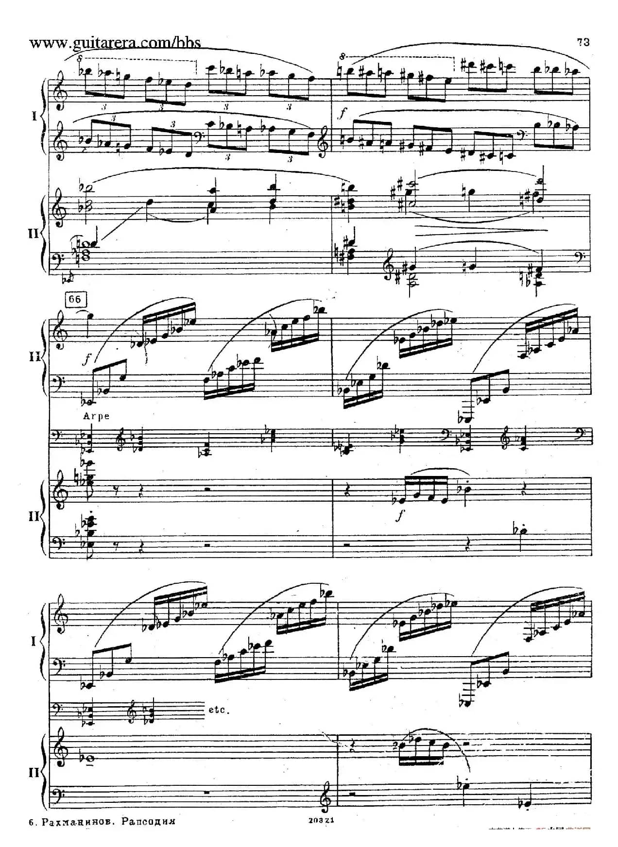 Rhapsody On A Theme Of Paganini Op.43（帕格尼尼主题狂想曲·双钢琴）（P61——87）