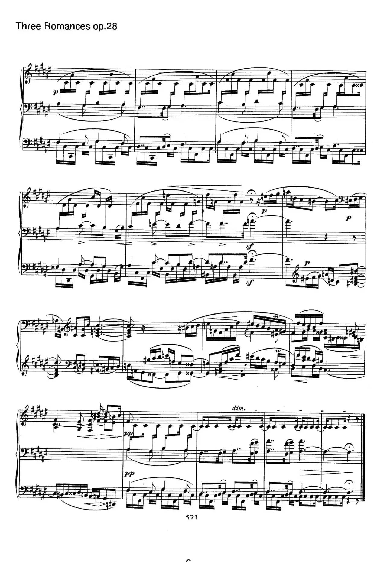 3 Romances Op.28（3首浪漫曲·Ⅱ）