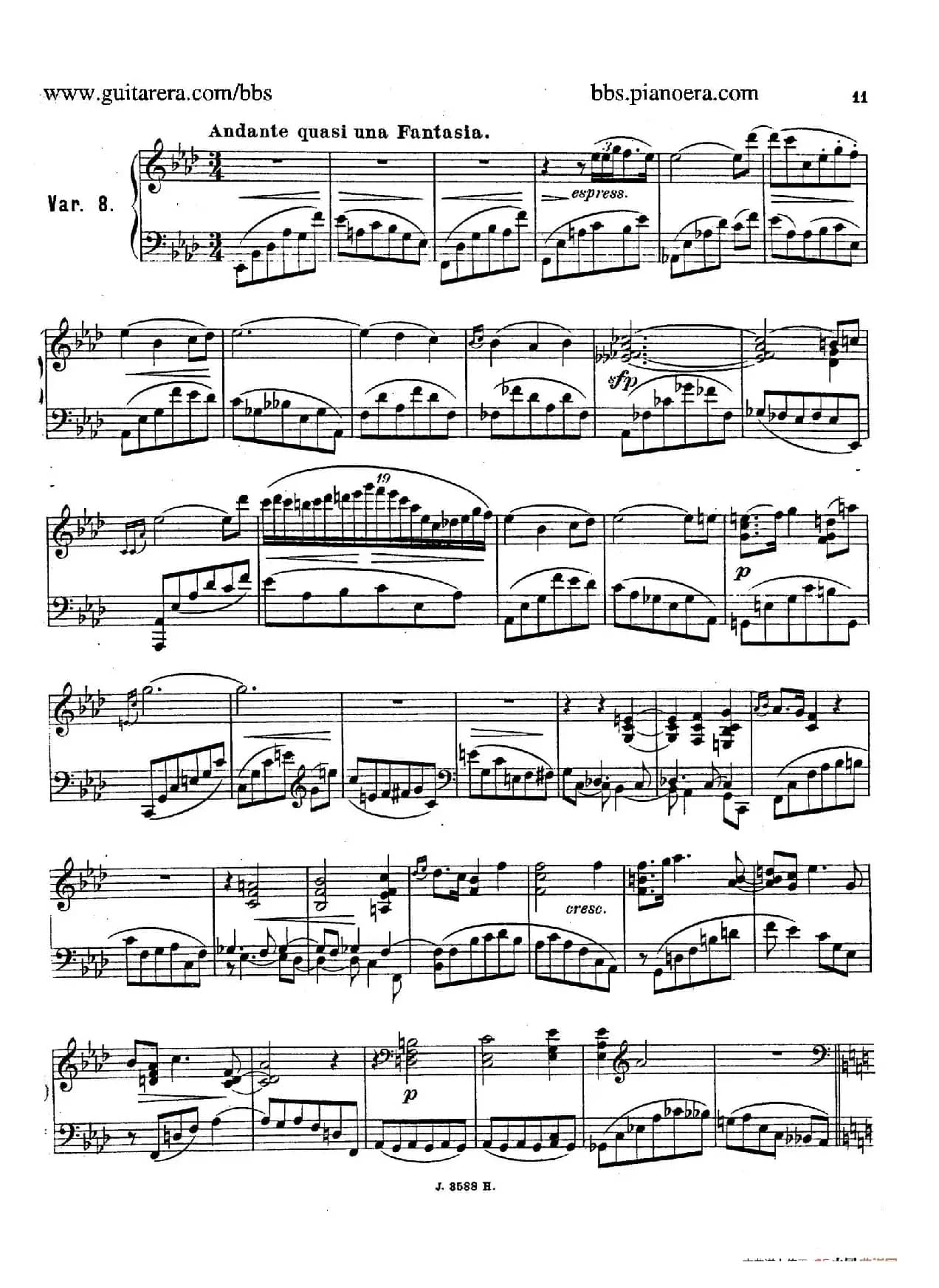 Theme with Variations and Fugue in F Major Op.14 （F大调主题变奏与赋格）