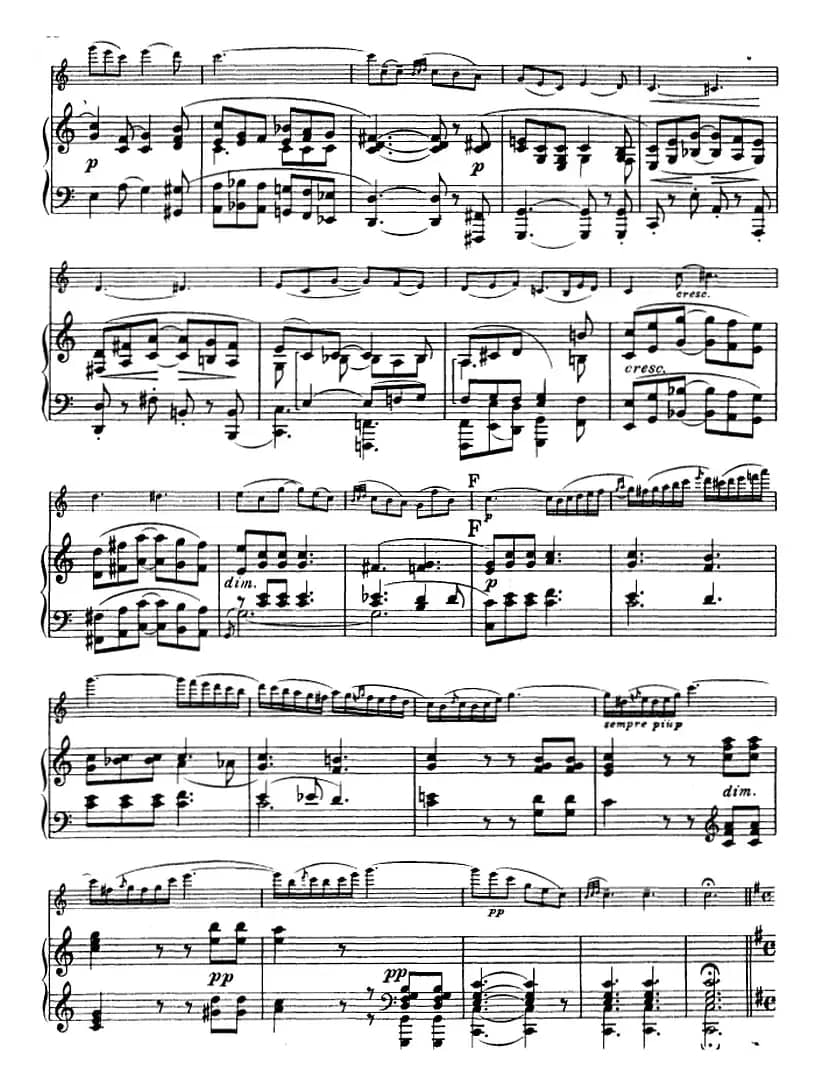 E小调协奏曲（Op.64）（小提琴+钢琴）