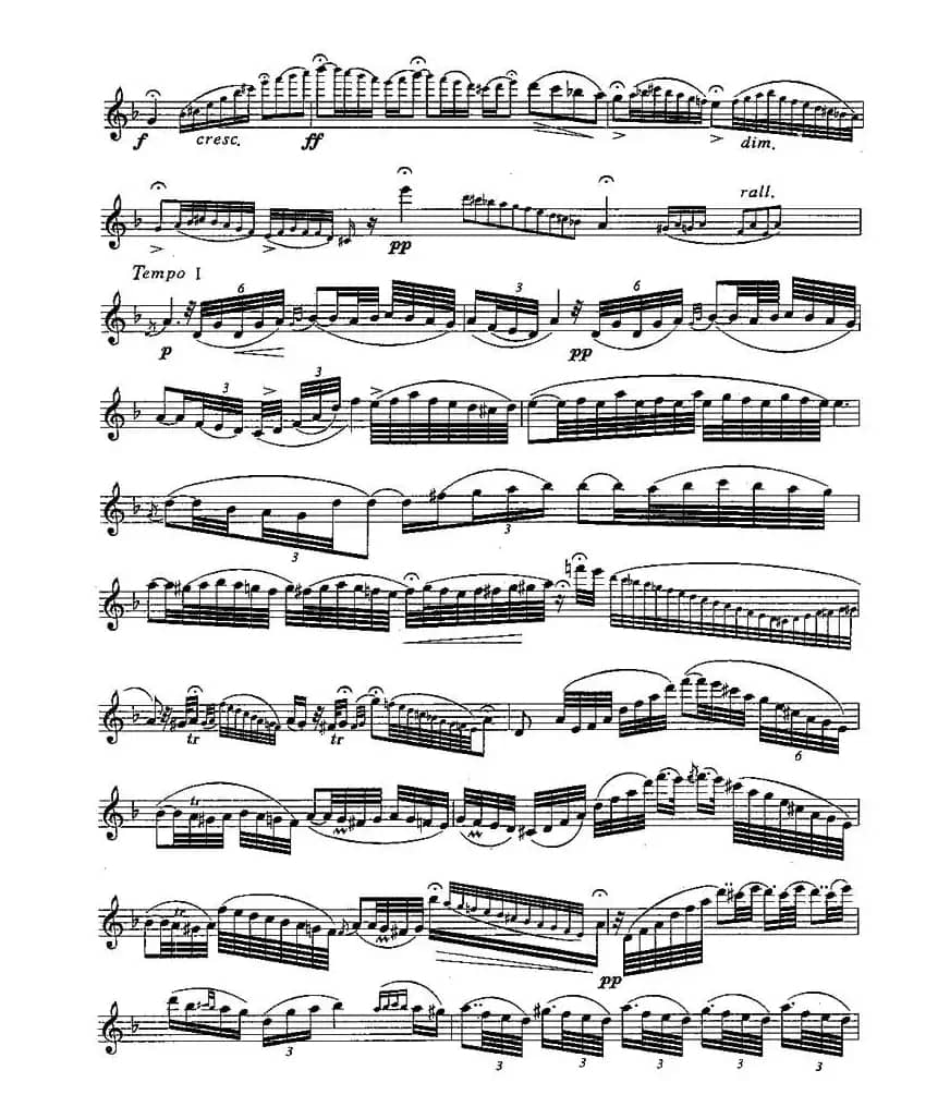 长笛八级考级曲谱（第四部分1—2）