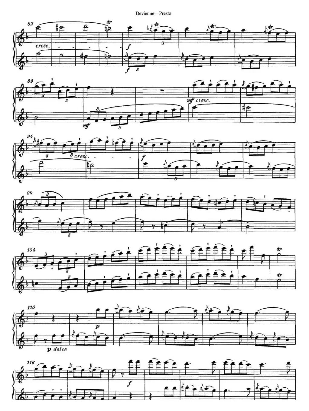 德维埃纳长笛二重奏 Presto