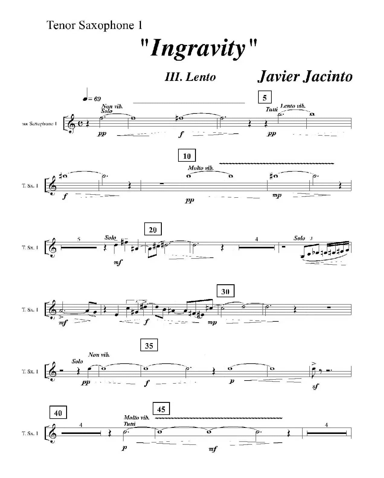 Ingravity（第三乐章）（次中音萨克斯分谱）