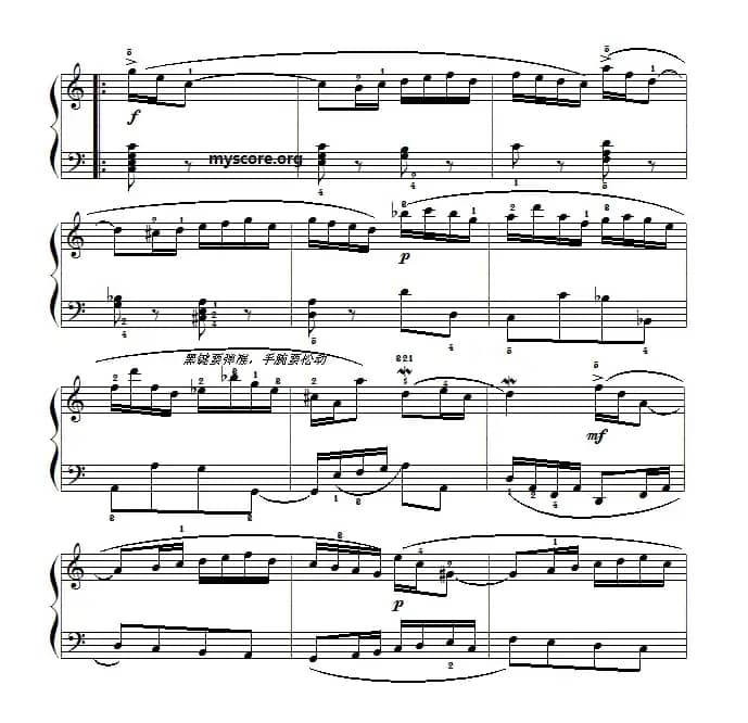 巴赫初级钢琴曲之二十二：谐谑