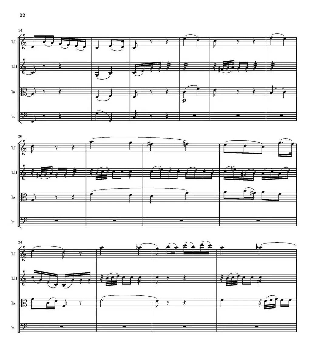 String Quartet nr.18 in E minor（E小调弦乐四重奏、P16-30）