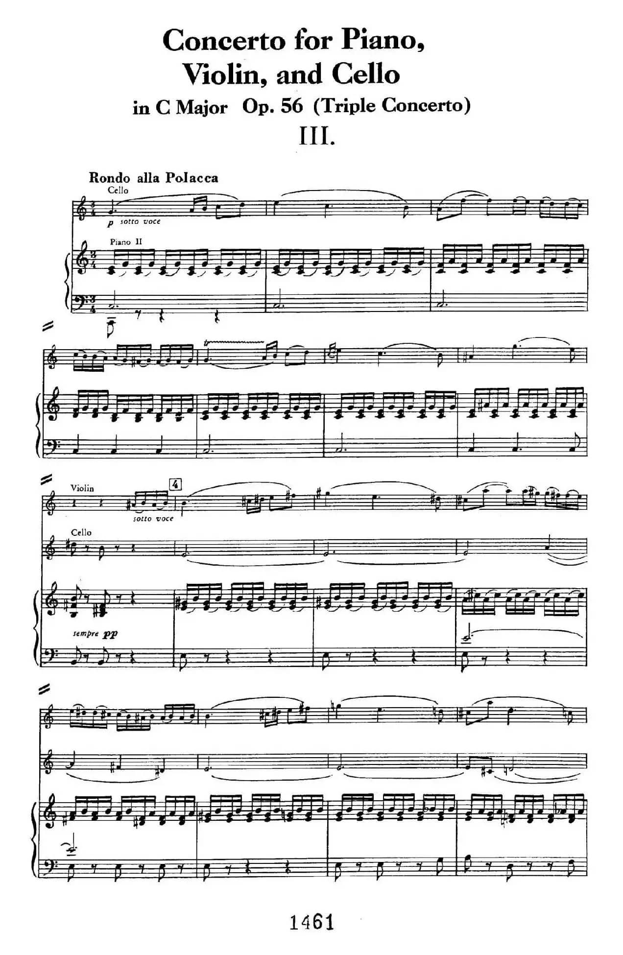 Triple Concerto in C Major Op.56(C大调三重协奏曲·双钢琴·Ⅲ)