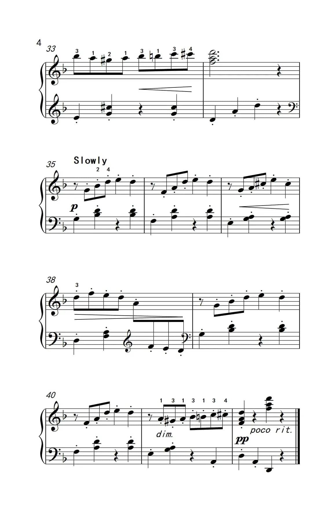 吉他二重奏（约翰·汤普森 成人钢琴教程 第二册）