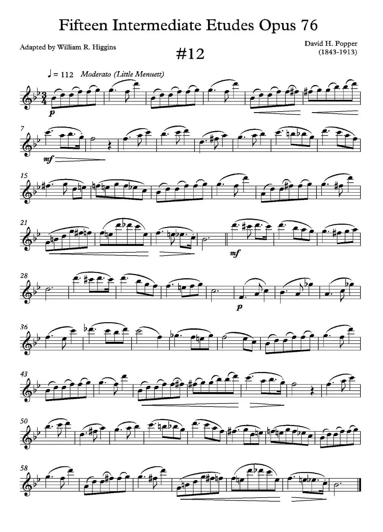 中级练习曲15首 Op76（12）