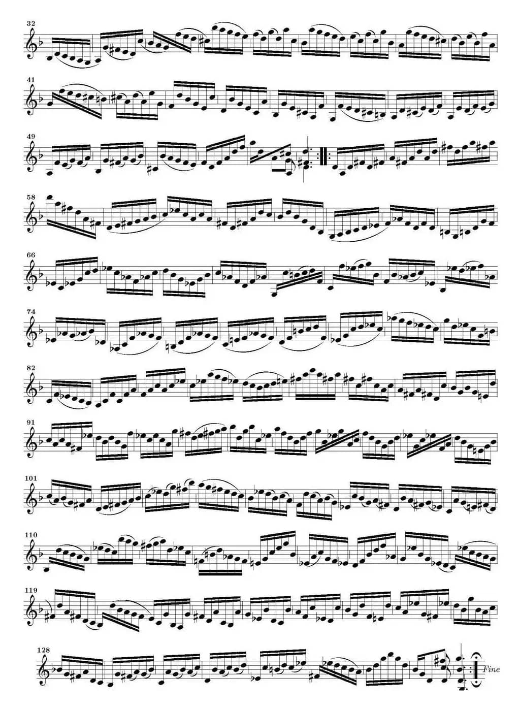 Bach Sonata BWV1001（无伴奏小提琴组曲）