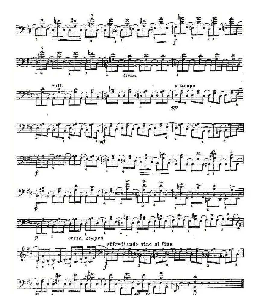 PIATTI 12 Caprices 之9（大提琴）