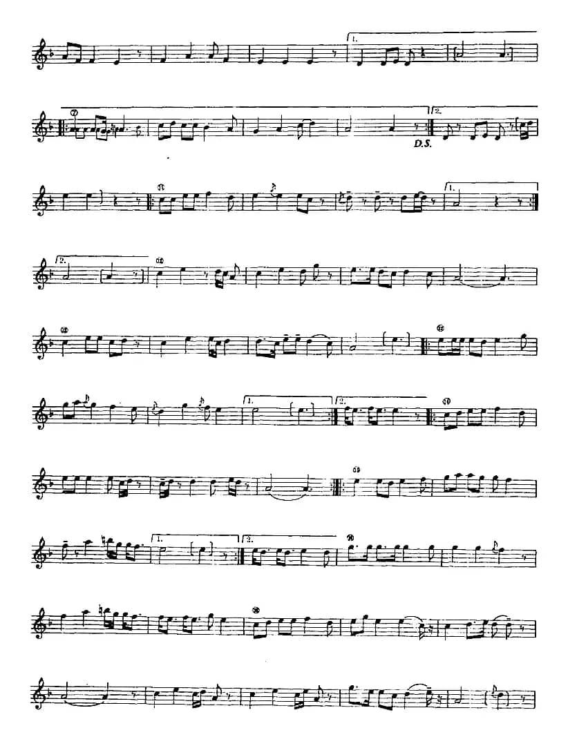 十二木卡姆：Ⅷ 乌夏克木卡姆 379——389（主旋律谱）