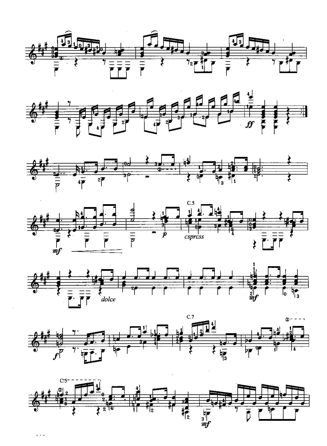 英雄大奏鸣曲（古典吉他）