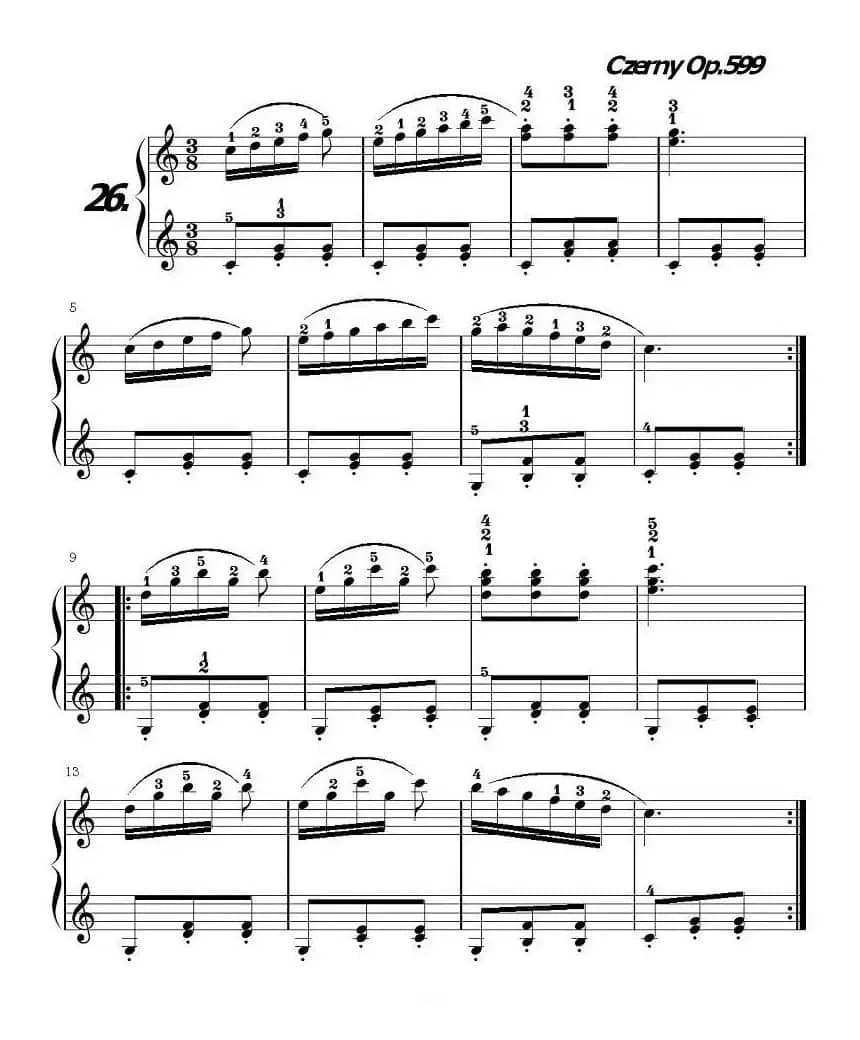 《车尔尼练习曲》OP.599之021-030