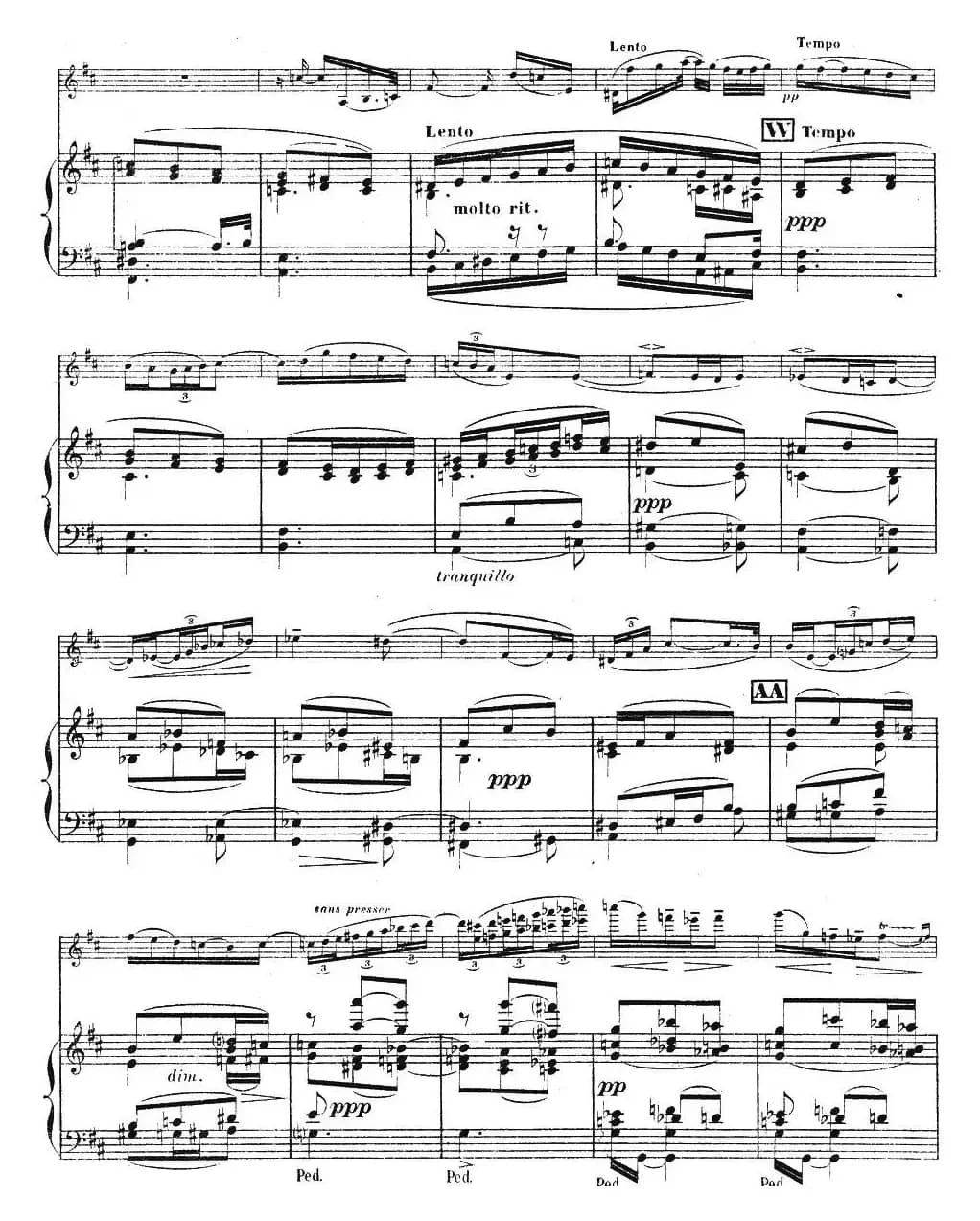 伊萨伊作品集：Chant d'hiver（小提琴+钢琴伴奏）