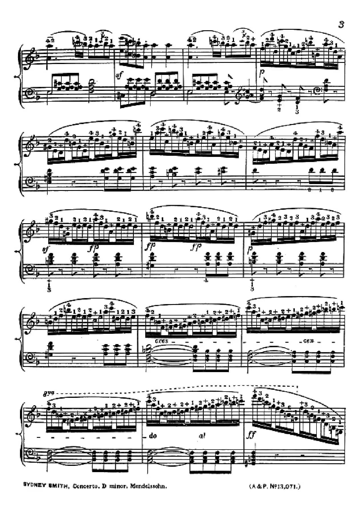 d小调第二钢琴协奏曲(钢琴独奏版)