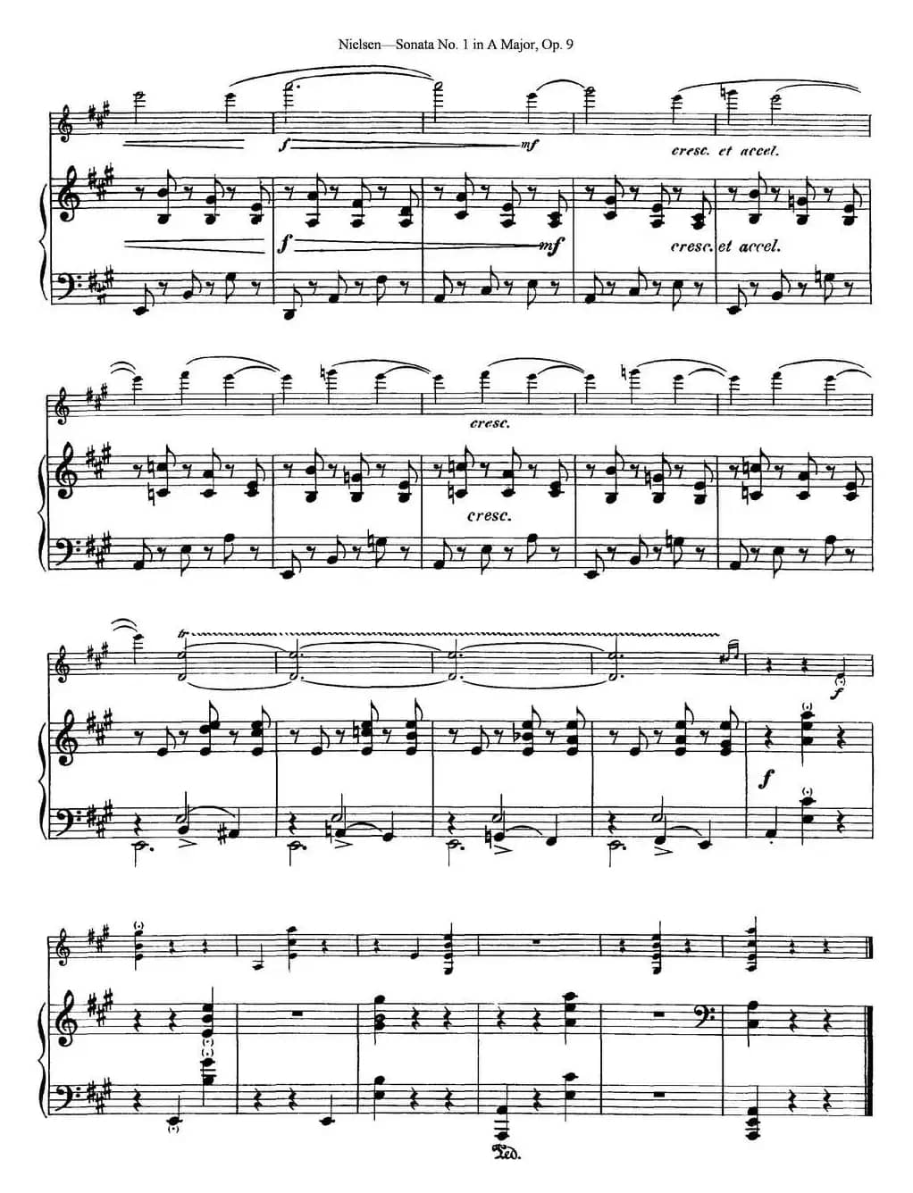 Violin Sonata No.1 in A Major Op.9（小提琴+钢琴伴奏）