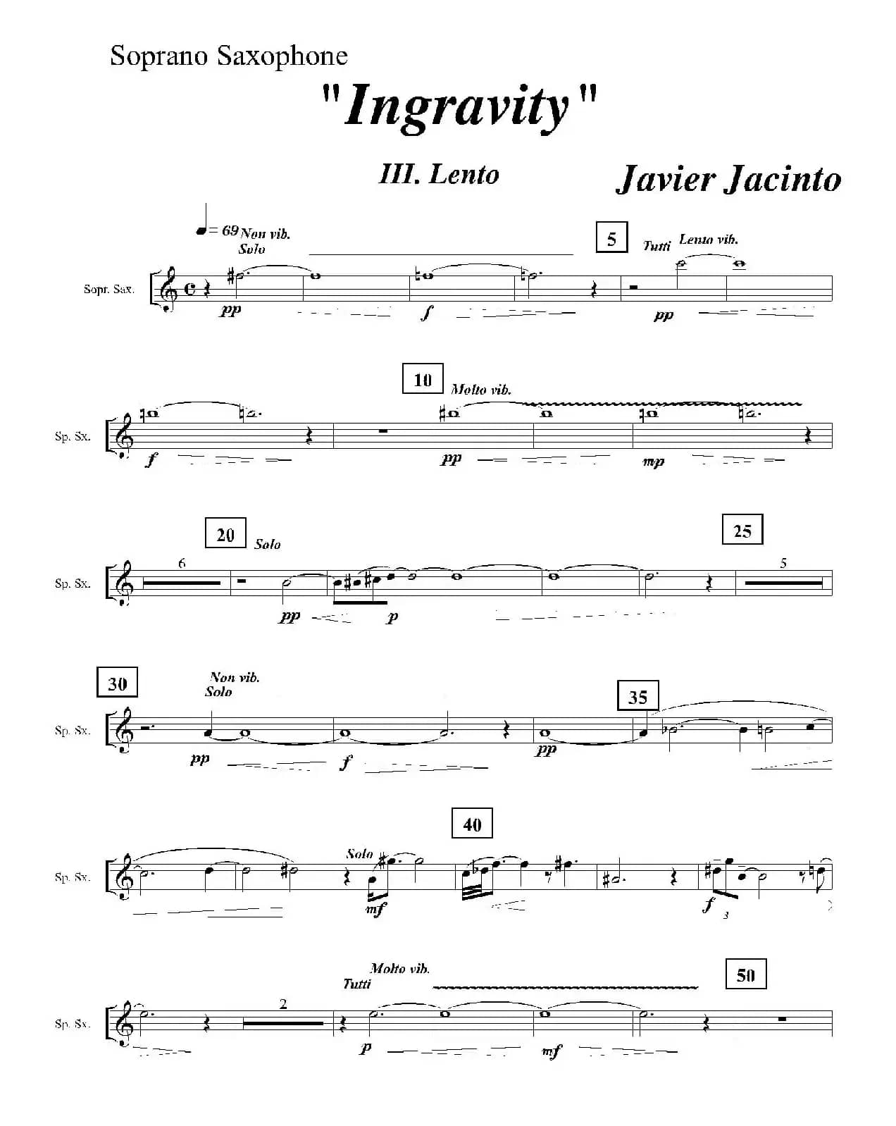Ingravity（第三乐章）（高音萨克斯分谱）