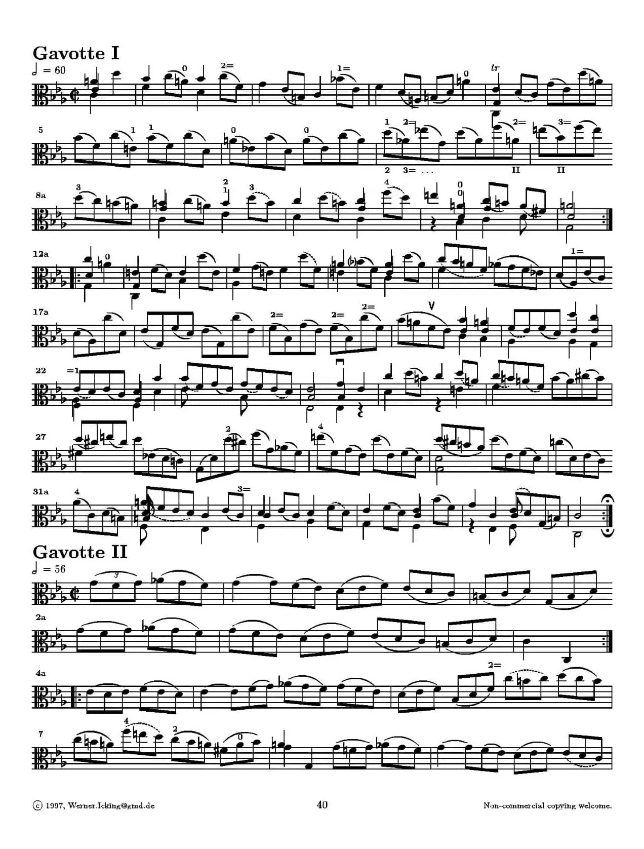 巴赫《无伴奏组曲》Ⅴ（中提琴）